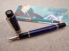 Waterman Man 100 Patrician blue Fp 18kt Au Fine Mint boxed