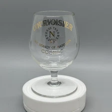 1 Courvoisier The Brandy of Napoleon COGNAC Made in France Glass Footed Snifters