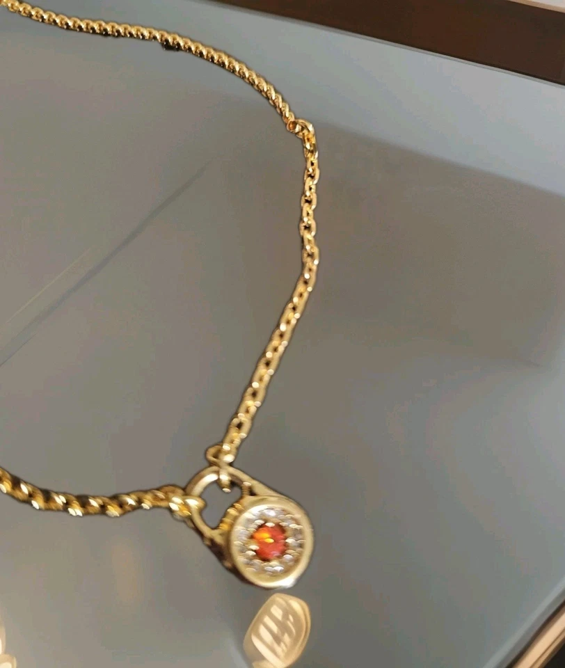 Medallón Michael Kors Pulsera Deslizable de Latón con Piedra Naranja N Transparente Foto 2 de 3