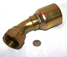 PARKER 13771-16-16 NEW 45* ELBOW 1" SWIVEL FEMALE JIC37 X 1" ID HOSE CRIMP STEEL