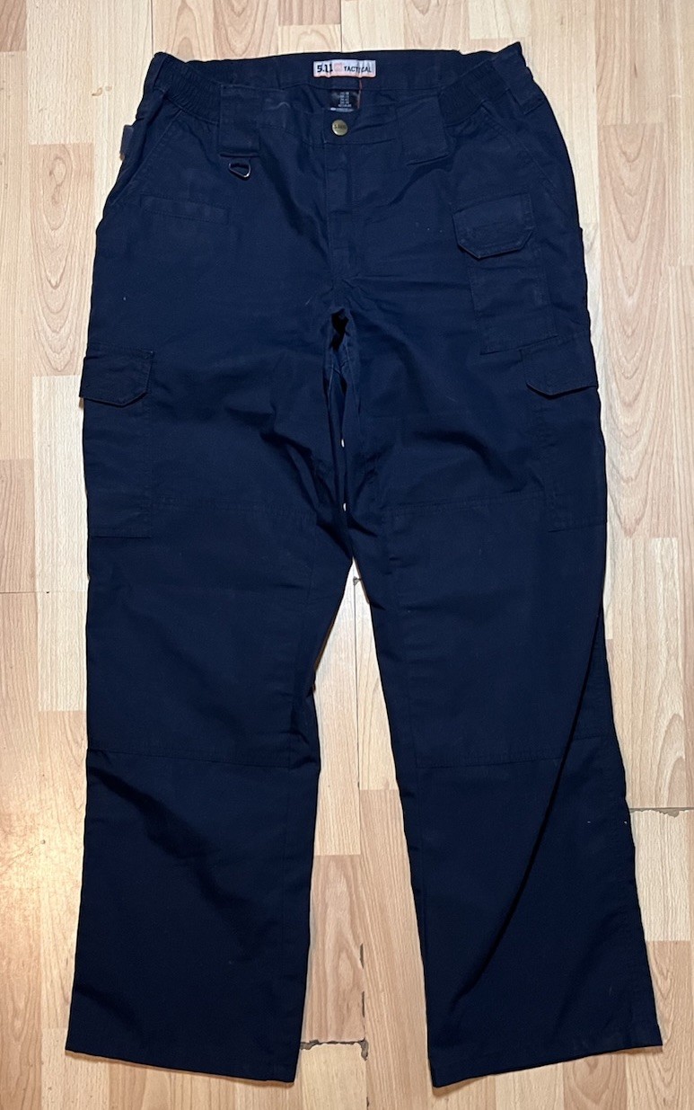 5.11 Tactical Men's Cargo Pants Size 10 Blue Ripstop Flex Logo Utility