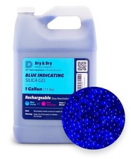 Cuentas de gel de sílice indicadoras azules premium "secas y secas" de 1 galón (7,5 libras)