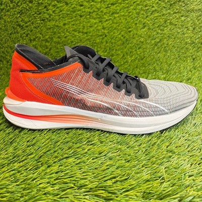 Puma Electrify Nitro Mens Size 12 Gray Red Black Athletic Running Shoes Sneakers