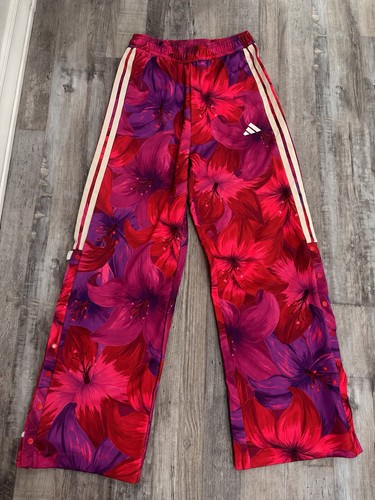 Adidas x FARM Rio Floral Snap Track Pants Women’s L NWT KD4632 Wide Leg