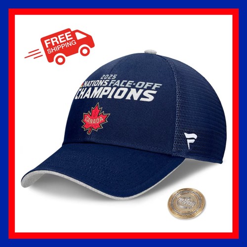 NEW Canada Fanatics 2025 4 Nations Face-Off Champions Locker Room Adjustable Hat - Picture 6 of 7