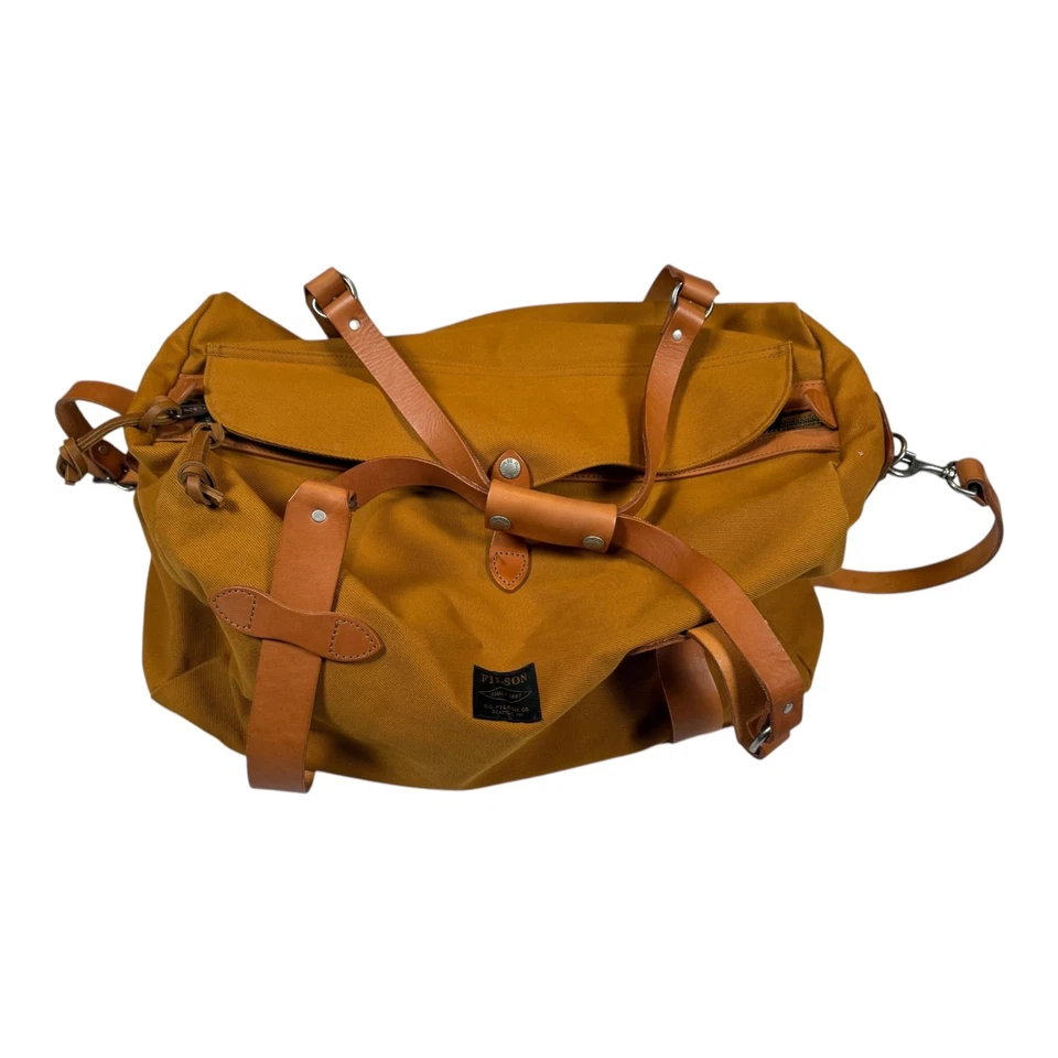 Bolso de Lona Mediano Filson Resistente Sarga | Nuevo sin Etiquetas | Bronceado Chessie | Hecho en EE. UU. | Raro Foto 3 de 4