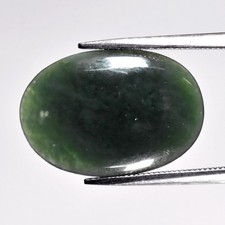 💎 4.68ct 18.2x12.5mm Oval Cabochon Natural Green Jade - Untreated Burma Gem