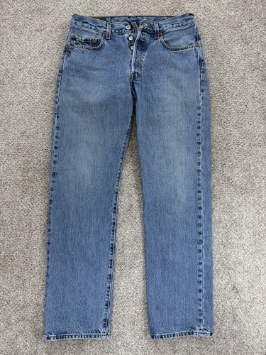 Vintage 90s Levi's 501 Jeans Men's 33x34 Blue Medium Stonewash Classic Americana