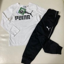 Puma cute 2 pieces white grey black pants set 4015