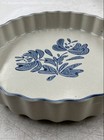 Pfaltzgraff Beige Blue Floral Stoneware Ovenware Pie Plate Dishes Lot Of 2 — photo 3