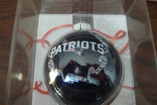New England Patriots Ball Christmas Ornament - Topperscot - round -NEW