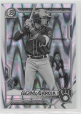 2021 Bowman Draft Chrome Black & White RayWave Refractor Eduardo Garcia 06bg
