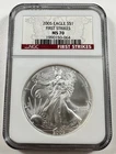 2005 $1 American Eagle NGC MS70 FIRST STRIKE 1oz Silver .999 Fine Bullion Coin