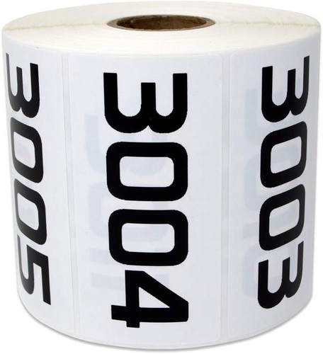 Consecutive Numbers (0001-4000) - 3" x 1.5" Number 4 Rolls, 0001 - 4000 - Bild 5 von 5