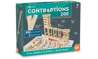 Keva Contraptions  200 Pine Planks Stacking Wooden Blocks Mindware Sealed