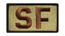 SF (Security Force) with Black Border USAF Duty Identifier Patch