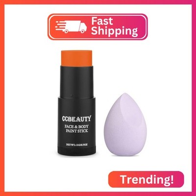 CCbeauty Orange Face Paint Stick,Face Painting Kit,Non Toxic SFX Makeup For Tige