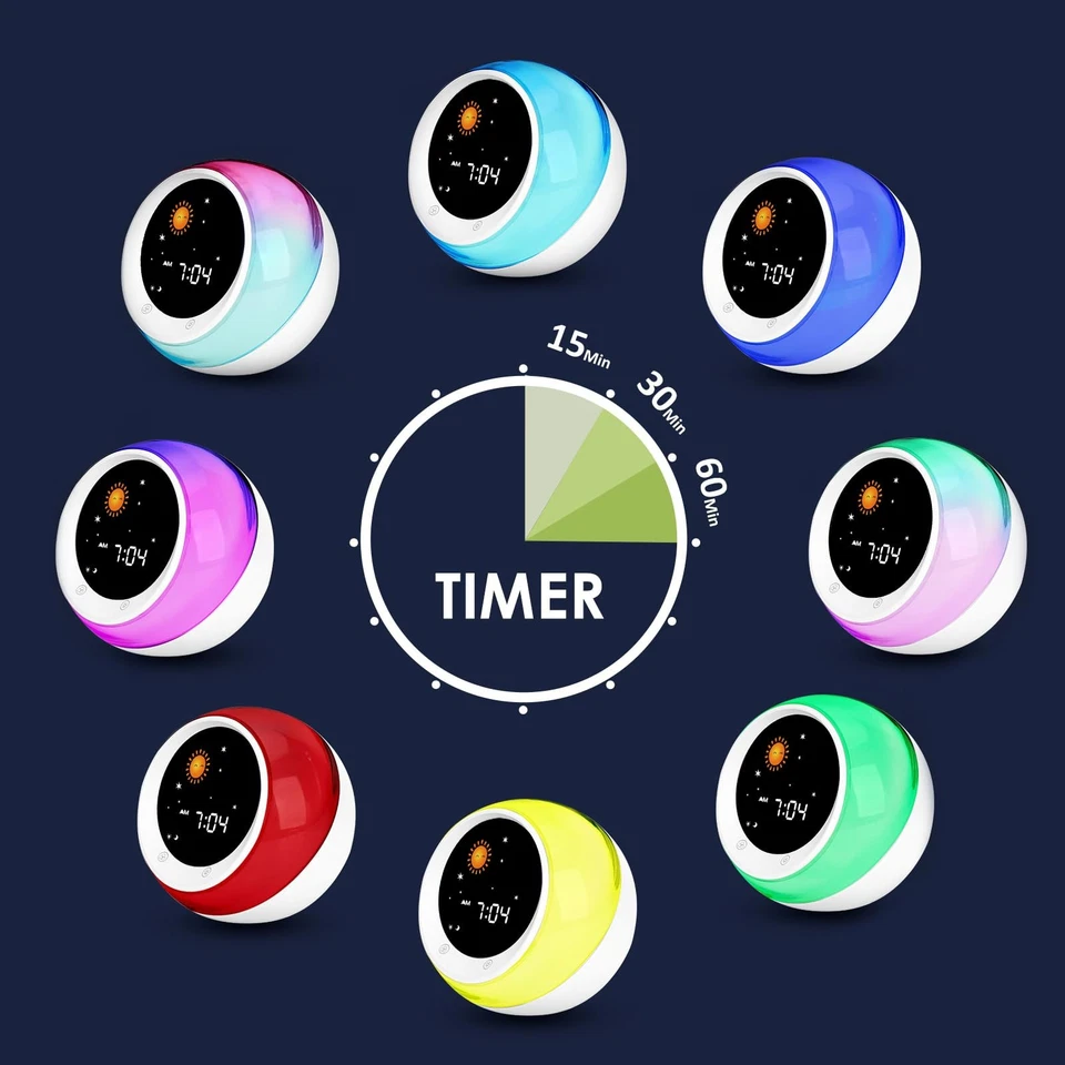 Time to Wake Alarm Clock for Kids, Children's Sleep Trainer, Kids Wake Up Lig... - Image 3 of 4