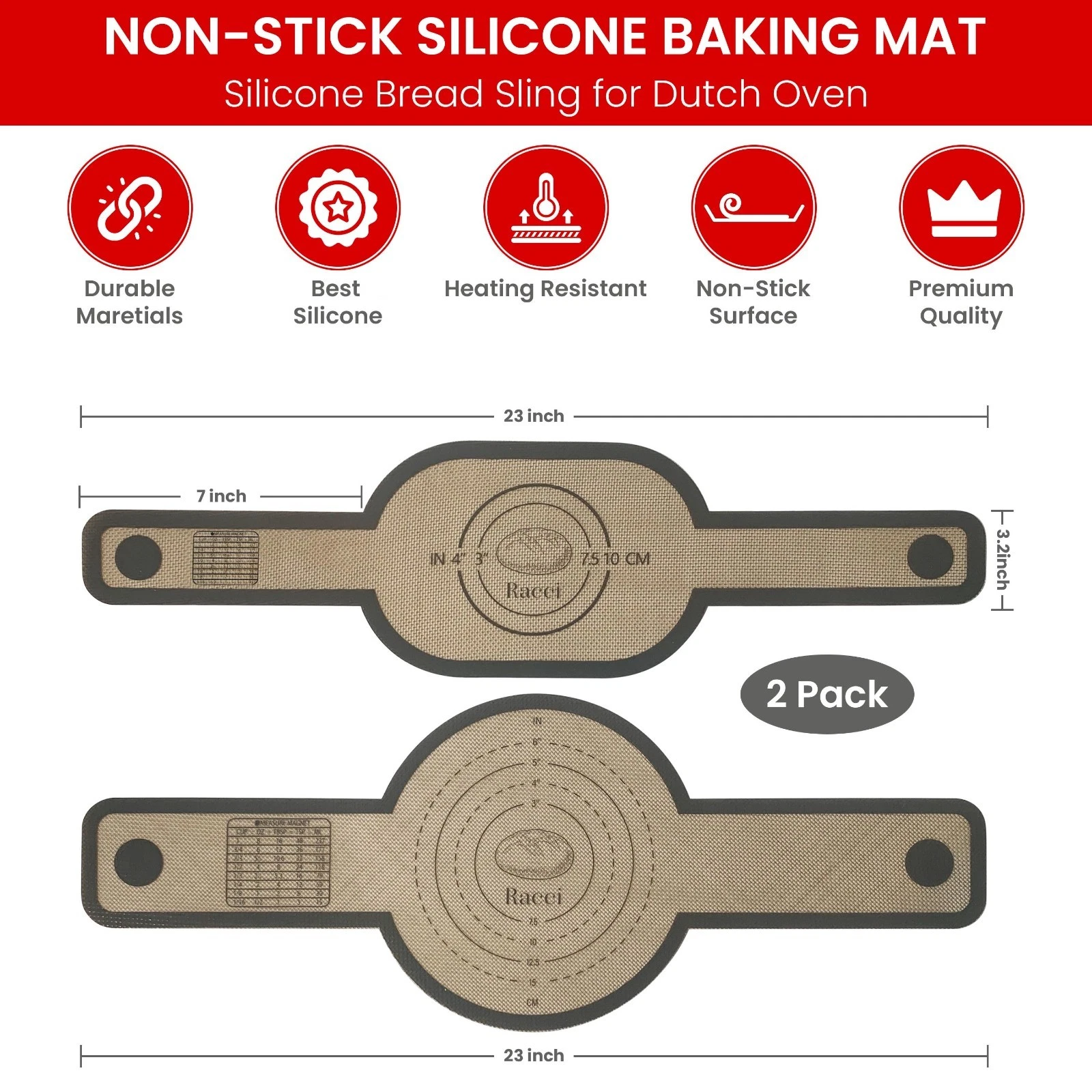 Non Stick Oven Silicon Baking Mat | Reusable Mat | Easy to Clean Silicone | 2PC
Opens in a new windo