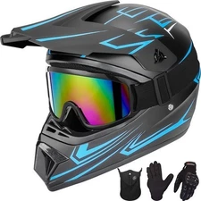 Youth Kids Motocross Helmet Motorcycle Dirt Bike Off-Road Mountain BMX Size SM