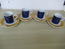 Arzberg Cult Flying Objects  Design David Palterer 4 Espressotassen mit 4 Untere