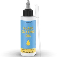 Glass Cutting Oil, 4 fl oz Precision Applicator for Glass Tools