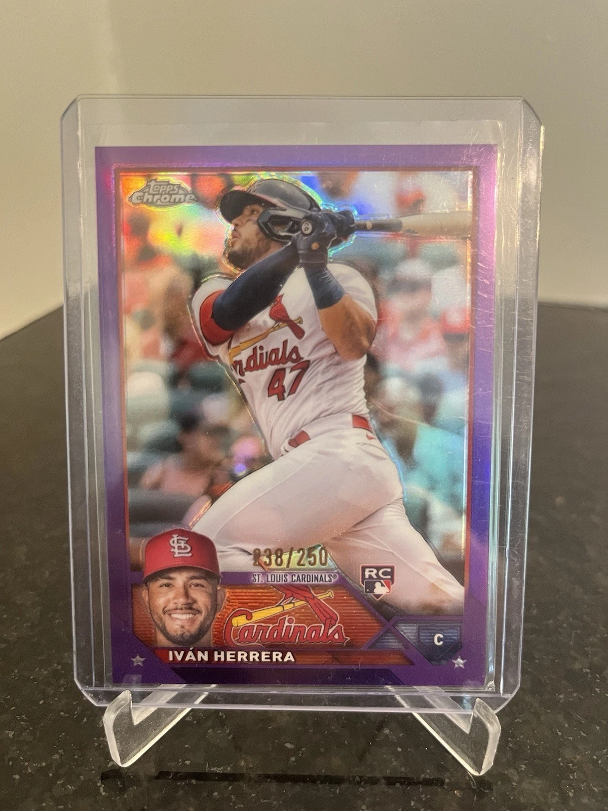IVAN HERRERA 2023 Topps Chrome RC Purple Refractor #238/250 Rookie #177