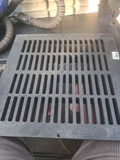 NDS 18 in. Black Square Polyolefin Drain Grate