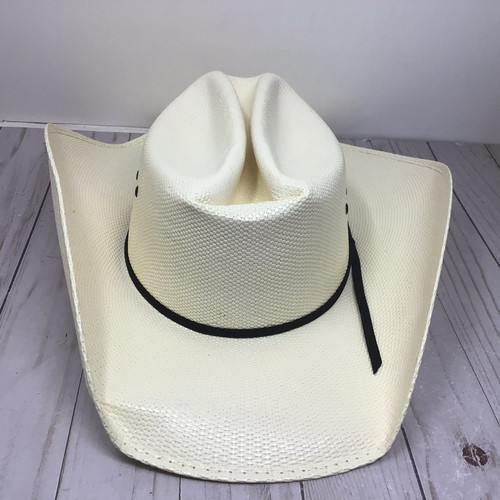 Resistol Denison 7X Bangora Straw Cowboy Hat Natural Color Size 7 1/4 Hat