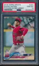 PSA 10 SHOHEI OHTANI 2018 TOPPS UPDATE PITCHING RED JERSEY LA ANGELS RC GEM MINT