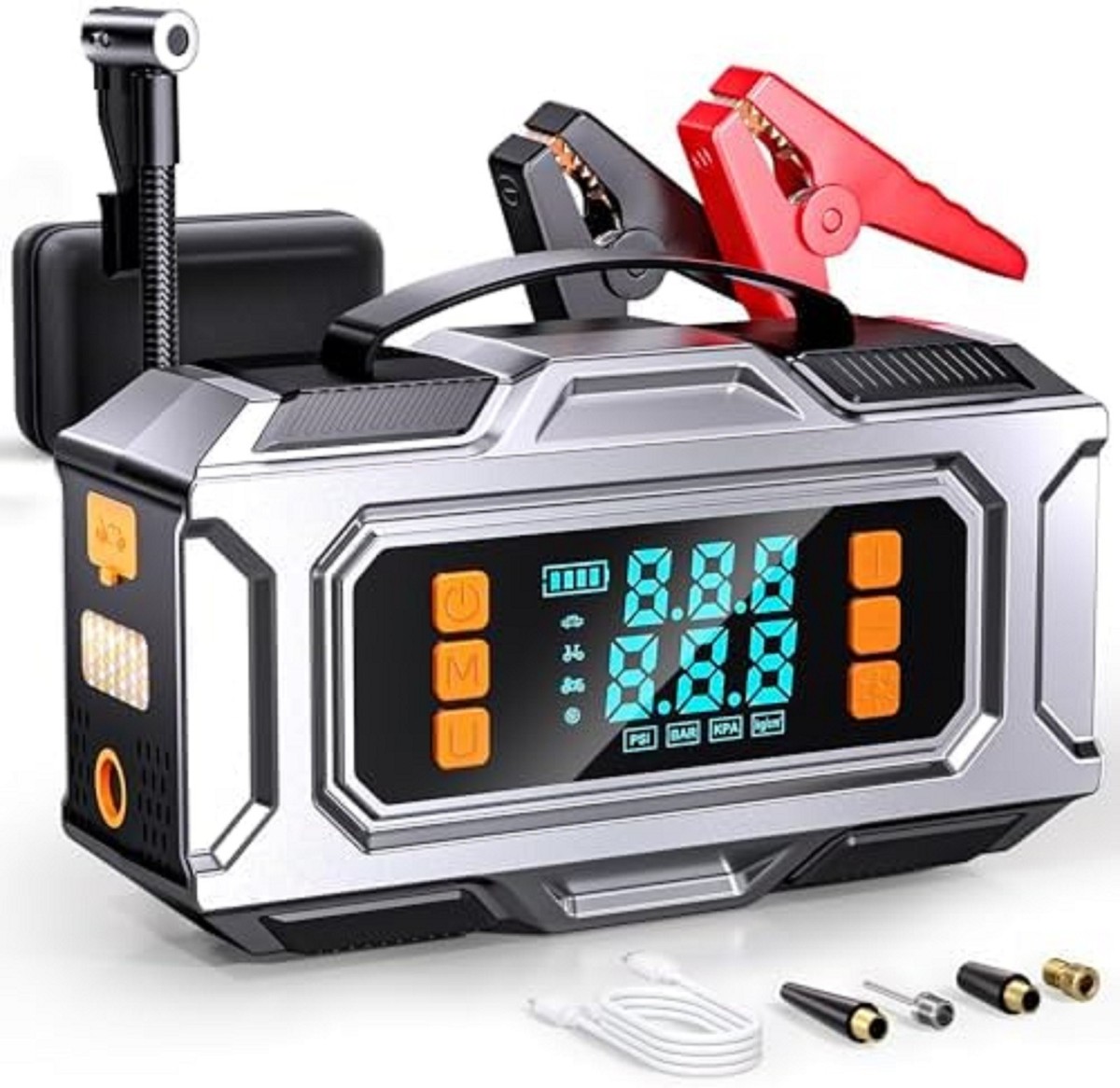 8000AMPS POWER Heavy Duty Truck Battery Booster Pack Jump Starter Box  Portable