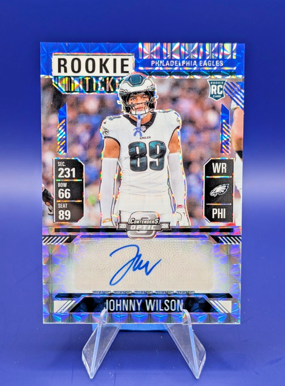 Johnny Wilson Panini Zenith Contenders Optic Rookie Ticket Variation Rps Preview Autographs #PVJWI Base