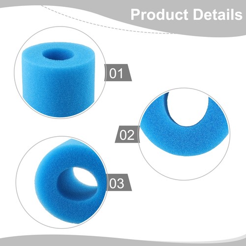 For Intex Type II/VI/D Washable Reusable Swimming Pool Filter Sponge Parts Blue - Picture 6 of 62