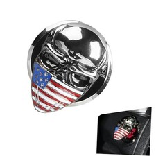 Push Start Button Cover, 3D Skull Engine Start Stop Button Cover with US Flag