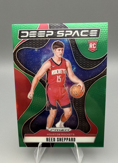 2024-25 Panini Prizm - Deep Space Reed Sheppard #6 Green Prizm (RC)