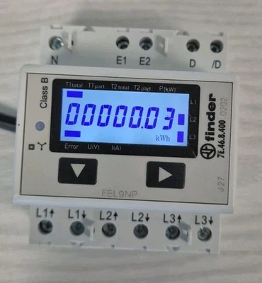 Finder 7E.46.8.400.0202 Drehstromzähler 3-Phasen Modbus LCD | Top Zustand - Bild 1 von 3