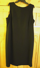 George Black Midi Dress Sleeveless Sheath Polyester Blend Guatemala 22" Bust