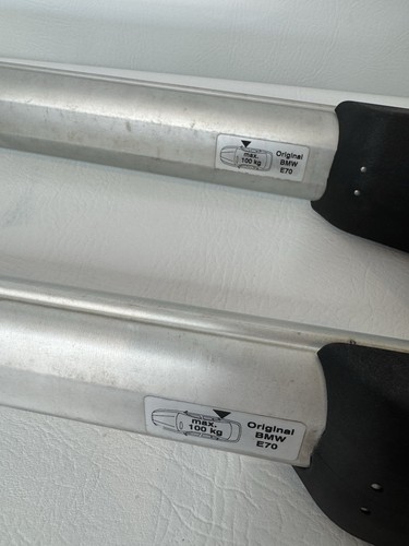 OEM BMW X5 E70 2007-2013 Roof Rack Cross Bars Silver Carrier Bar Roof Bars - Picture 6 of 11