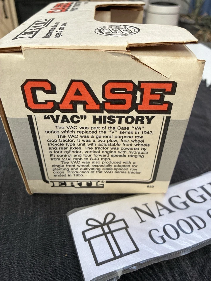 ERTL Case VAC 1988 tractor 1/16 diecast edición especial nuevo en caja hecho en EE. UU. #632 Foto 3 de 4