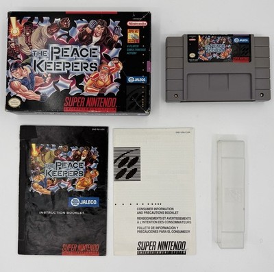 CIB The Peace Keepers SNES Super Nintendo Complete Jaleco Fast Free Shipping