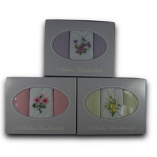 Ladies Cotton Blend Handkerchiefs Pack of 3 Hankies in Gift Box