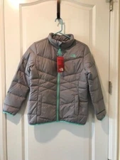 The North Face Girls Andes 550 Down Fill Jacket Medium Silver MSRP:$99.00 