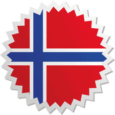 Norway Star Flag Car Bumper Sticker Decal