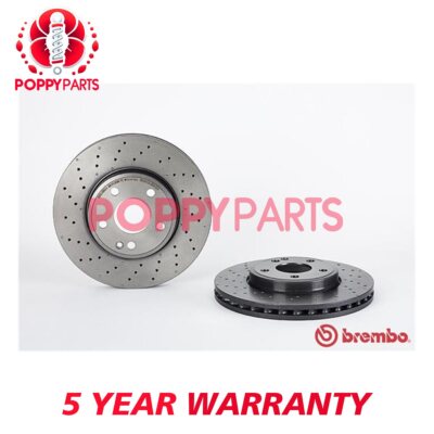 Fits Mercedes A-Class B-Class GLA CLA + Other Models Brake Discs Front Poppy
