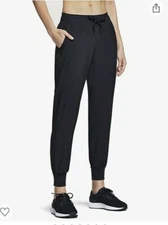 Fullsoft Womens Jogger Pants Lightweight Track Quick Dry Hiking Black Small New