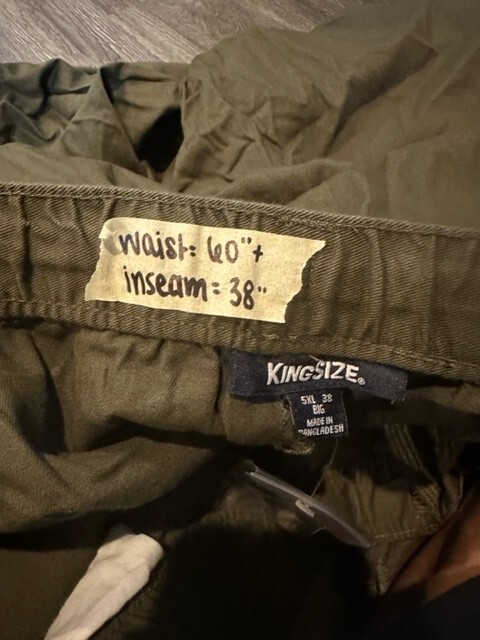 Men's Big & Tall King Size Cargo Pants Size 5XL #G11