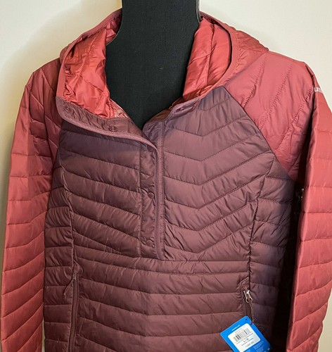 Giacca termica isolata Columbia Powder Lite Anorak rossa donna taglie nuova $160 - Foto 4 di 12