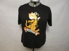 Romwe Karate Cat on Skateboard T-Shirt XL