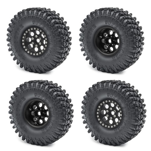 4x 1.9 RC Auto Räder Beadlock Felgen Reifen Set für 1/10 RC Axial SCX10 90046 TRX4 - Bild 102 von 144