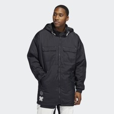 Adidas James Harden Parka  Black Men  s Size XL Jacket Full Zip    HB5422 180